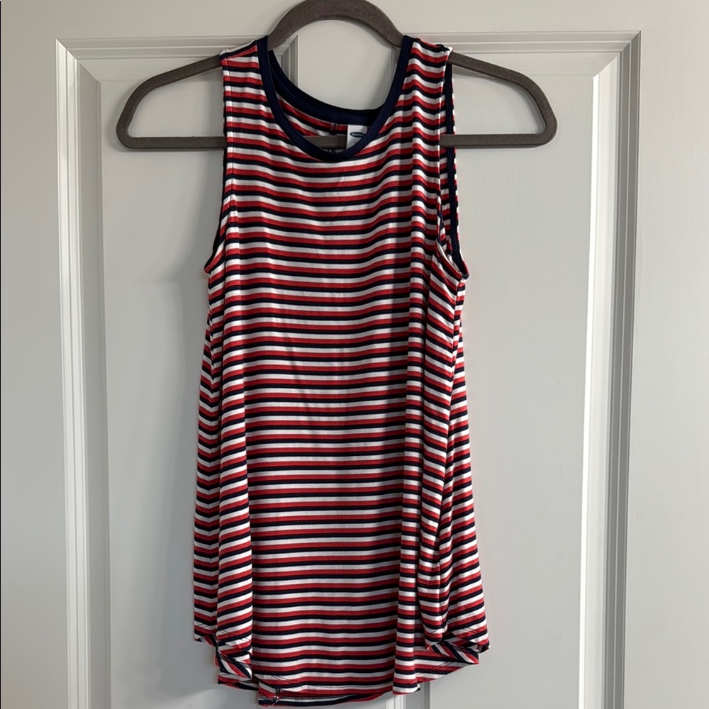 Old Navy Striped Sleeveless Top - ❤️🤍💙